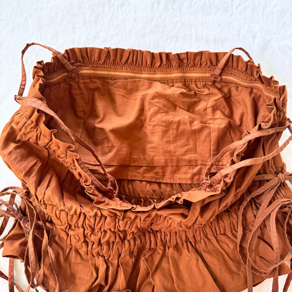 NWOT Free People Gabby Tube Top in Brown - Picture 3 of 5